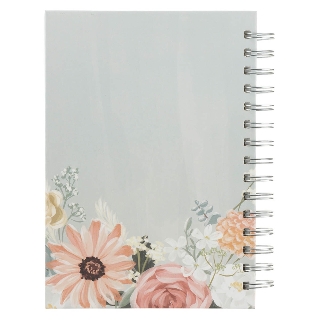 Journal Power Love and A Sound Mind Mint Floral Spiral