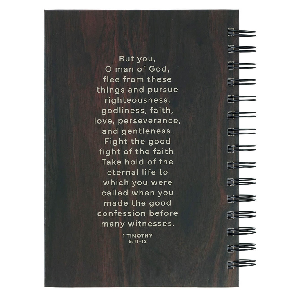 Journal Spiral Brown Man of God 1 Tim. 6:11