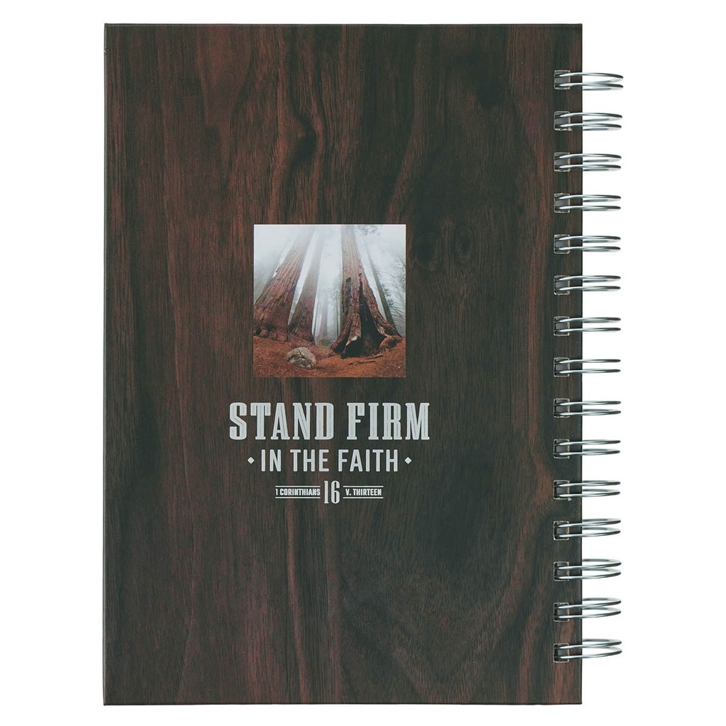 Journal Spiral Brown Stand Firm In The Faith 1 Cor. 16:13