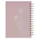 Journal Spiral Dusty Mauve Floral Be Joyful 1 Thess. 5:16