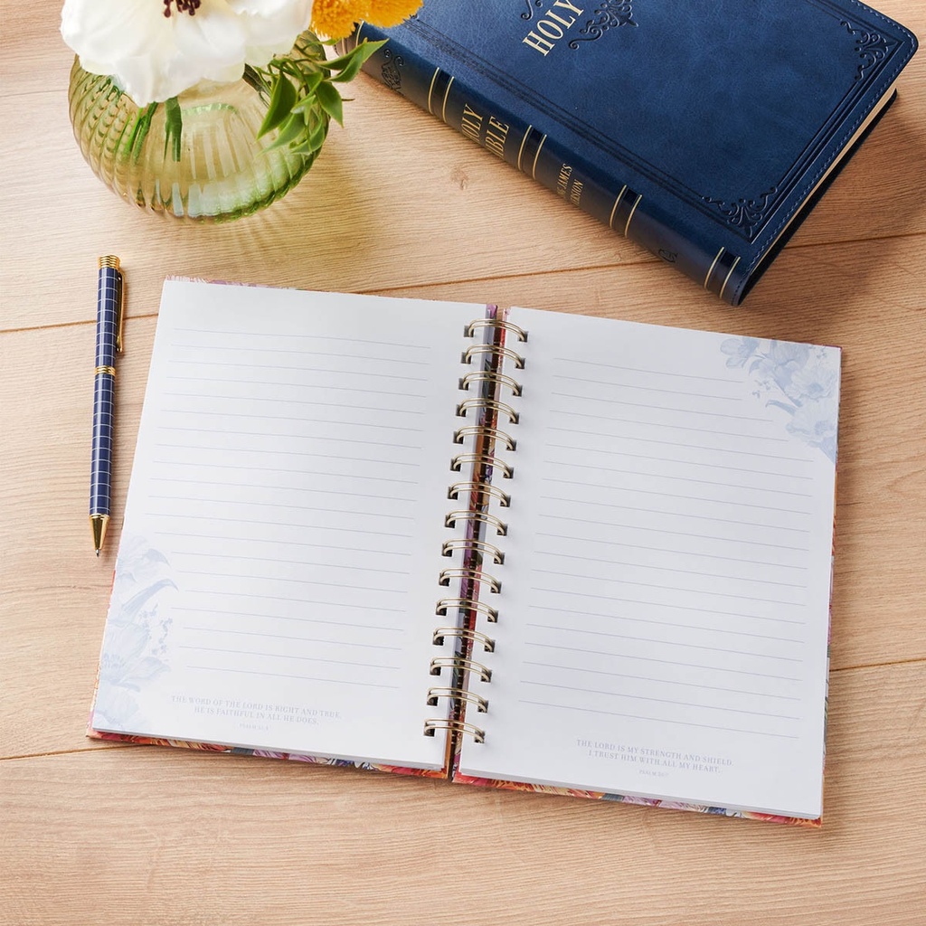 Journal Spiral Pink Floral I Know The Plans Jer. 29:11