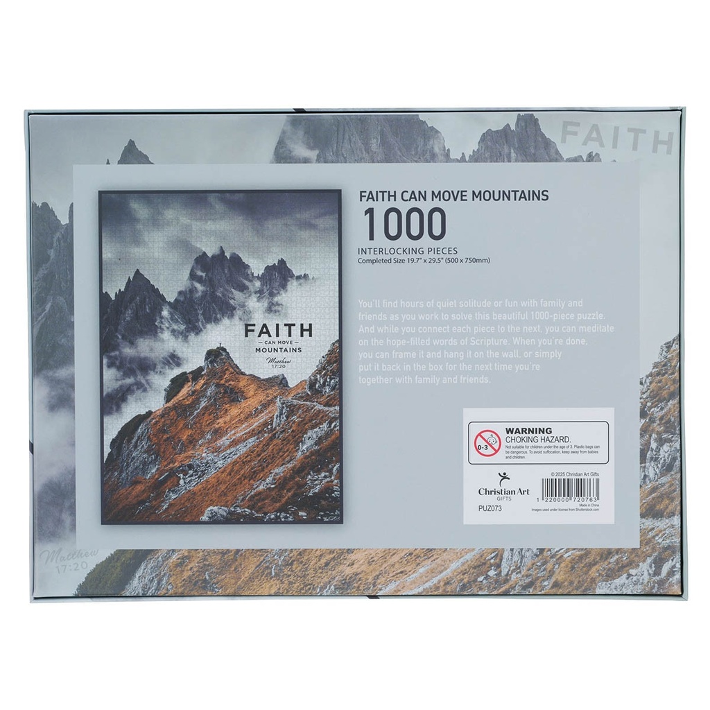 Puzzle 1000pc Faith Can Move Mountains