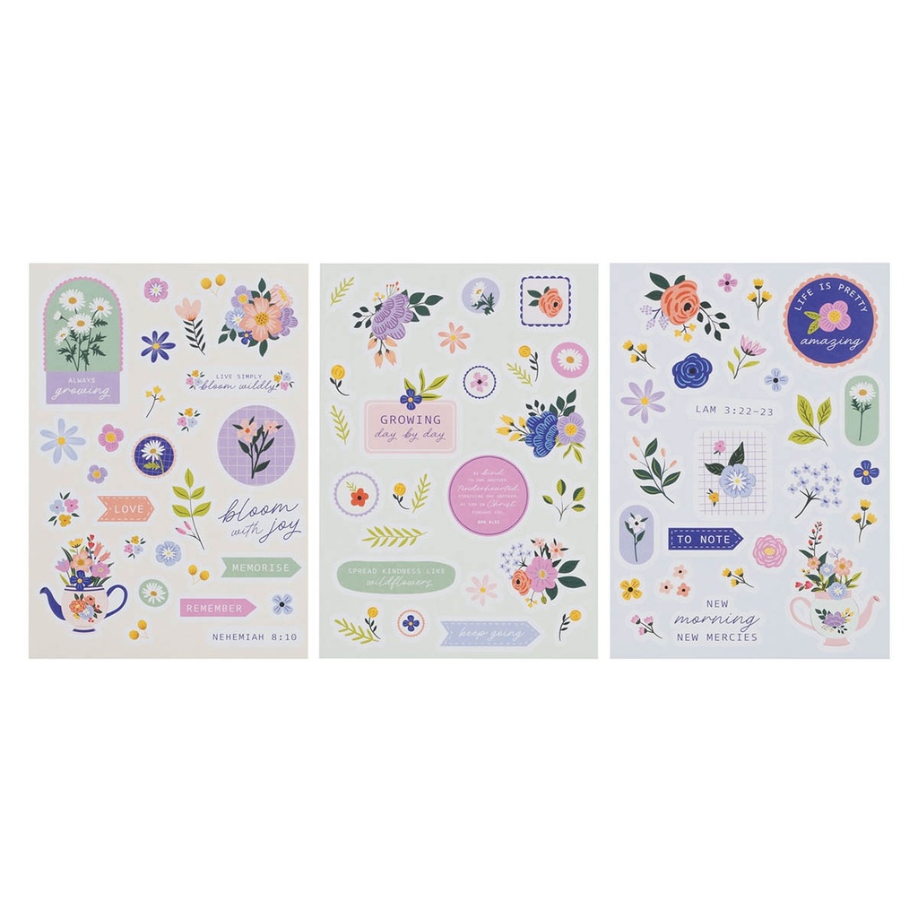 Stickers Bloom Wildly 3 sheets