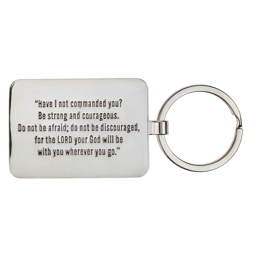 Keyring Brown Be Strong And Courageous Josh. 1:9