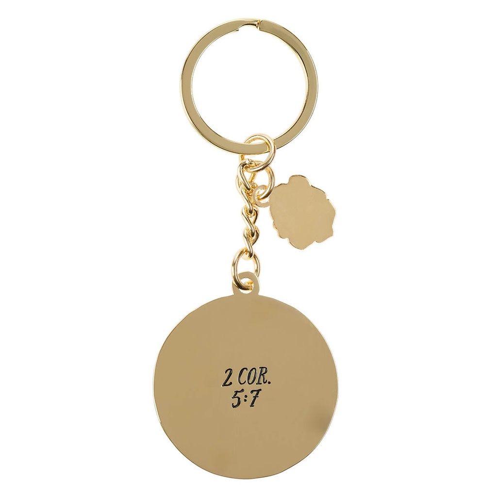 Keyring Pink Walk By Faith 2 Cor. 5:7