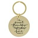 Keyring Sweet Friendship Bright Floral Wreath Metal