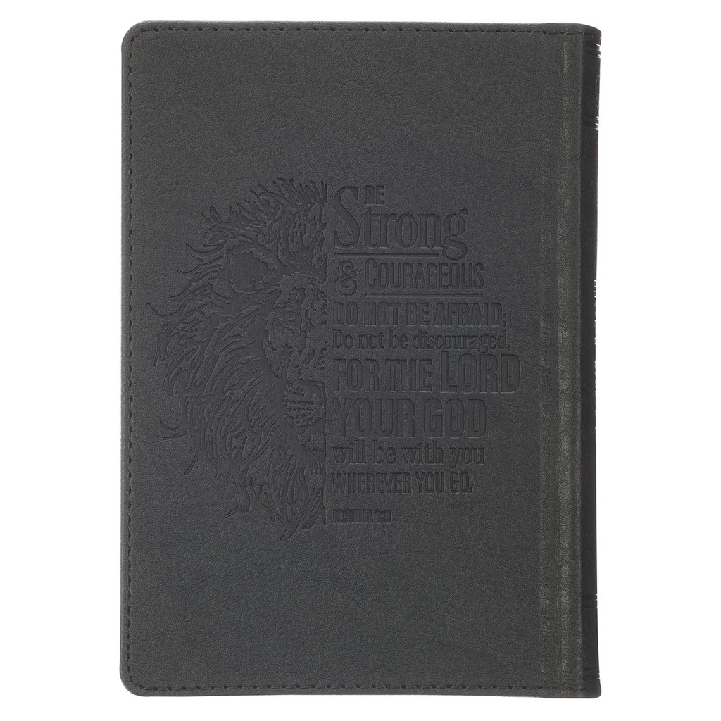 KJV Compact Black/Grey Faux Leather
