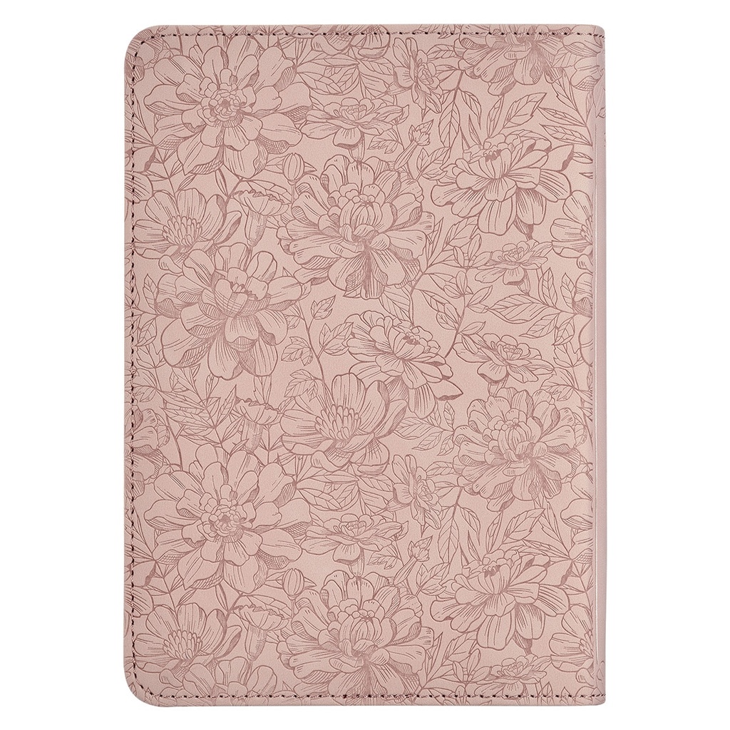 KJV Compact Blush Pink Floral Faux Leather