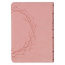 KJV Compact Large Print Crown of Thorns Pink Faux Leather