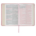 KJV Compact Large Print Crown of Thorns Pink Faux Leather