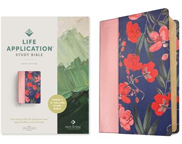 NLT Life Application Study Bible 3rd Ed Pink Bloom