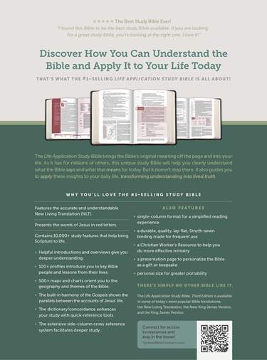 NLT Life Application Study Bible 3rd Ed Blk/Onyx Index