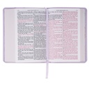 KJV Compact Large Print Lavender Bouquet Faux Leather