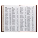 KJV Giant Print Chestnut Brown Full Grain Leather Thumb Index