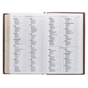 KJV Giant Print Chestnut Brown Full Grain Leather Thumb Index