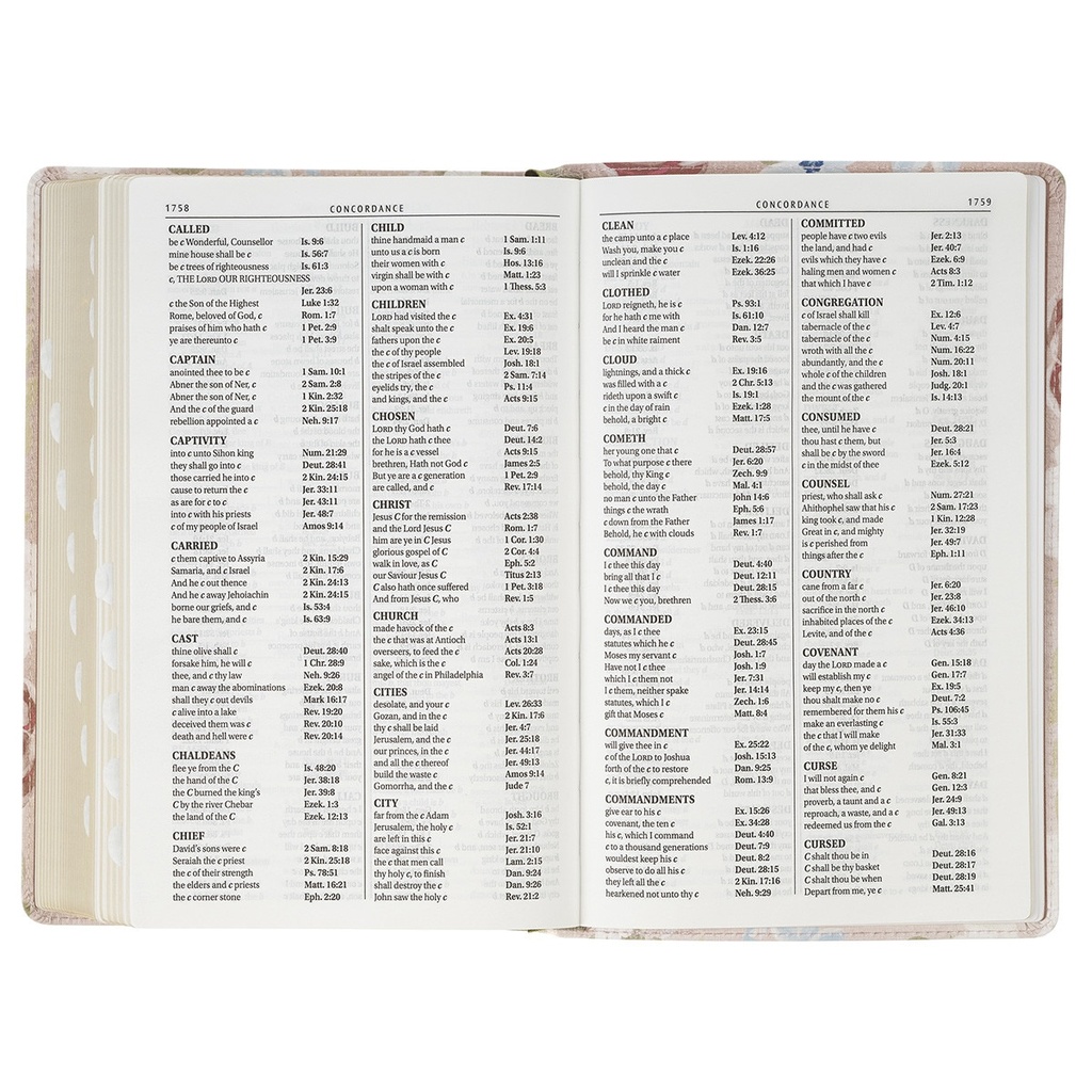 KJV Giant Print I Know The Plans Chestnut Brown Full Grain Leather Thumb Index