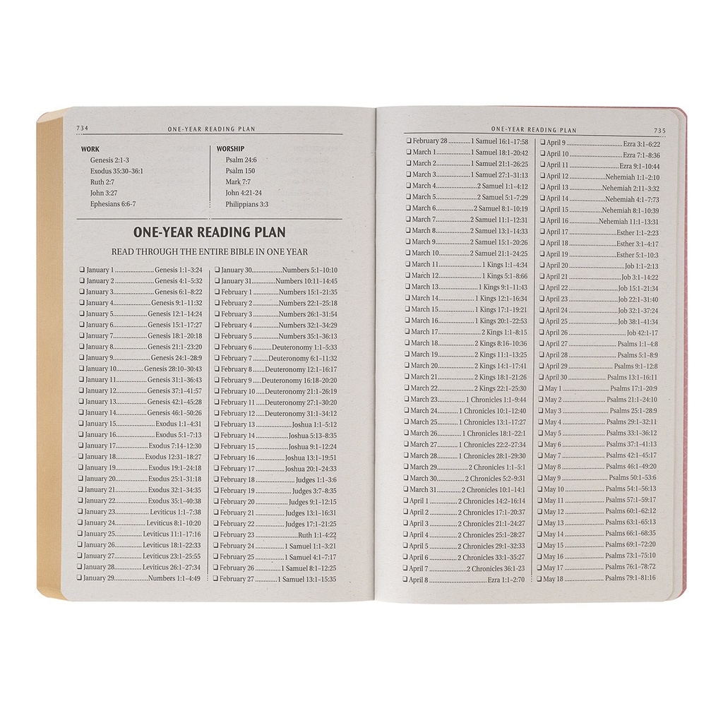 KJV Gift Bible Marbled Coral Pink Faux Leather