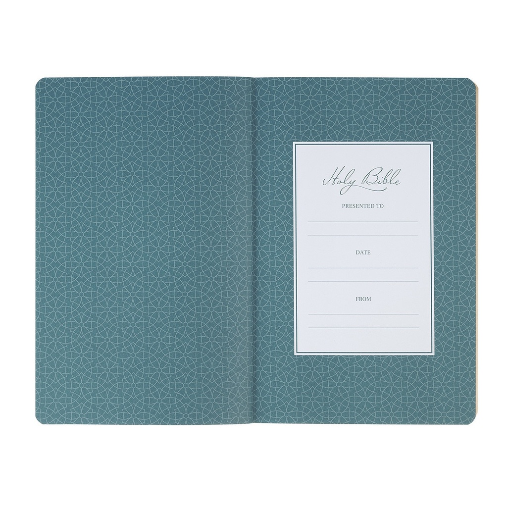 KJV Gift Bible Marbled Teal Faux Leather