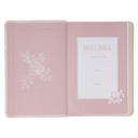KJV Pocket Bible Blush Rose Faux Leather