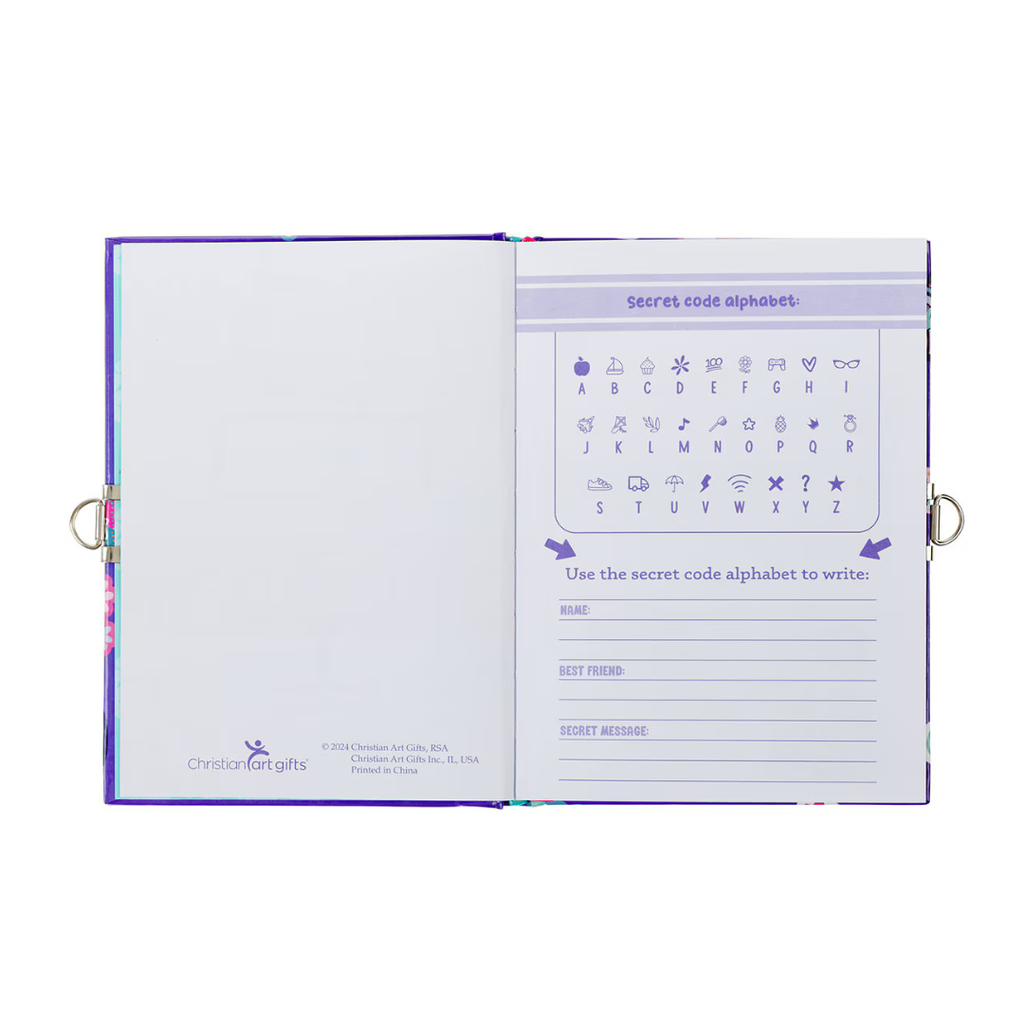 Secret Diary Shine For Jesus Purple Stickers 