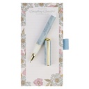 Magnetic Notepad and Pen Gift Set Everything Beautiful Whimsical Blooms