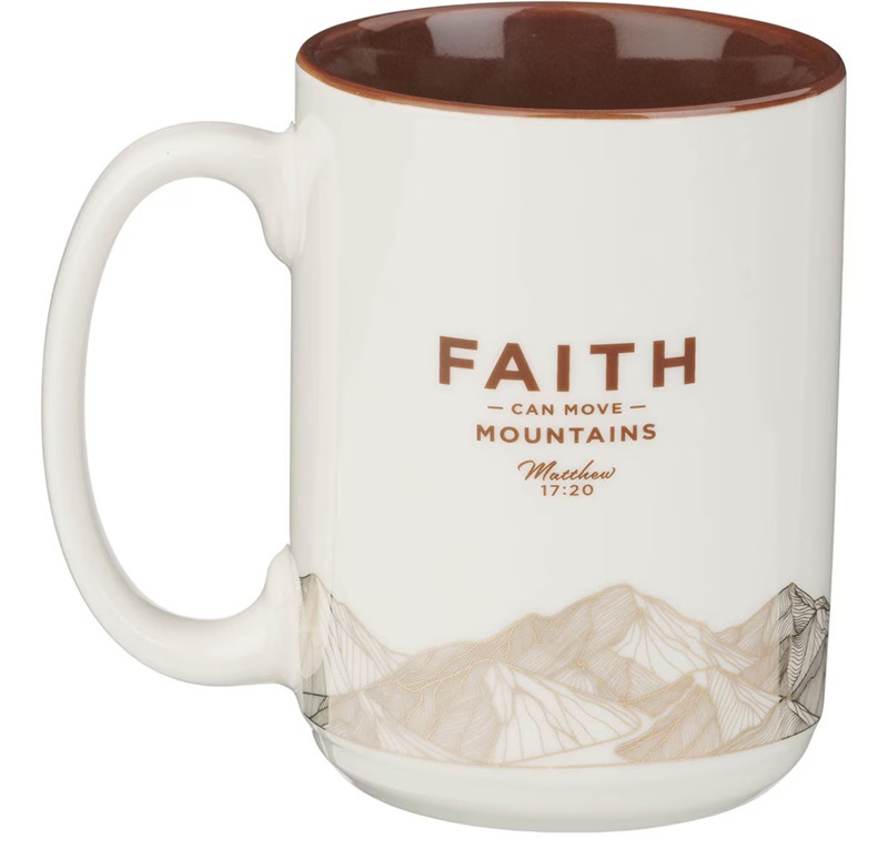 Mug Faith Can Move Mountains White 