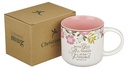 Mug Pink Floral With God All Things Matt. 19:26