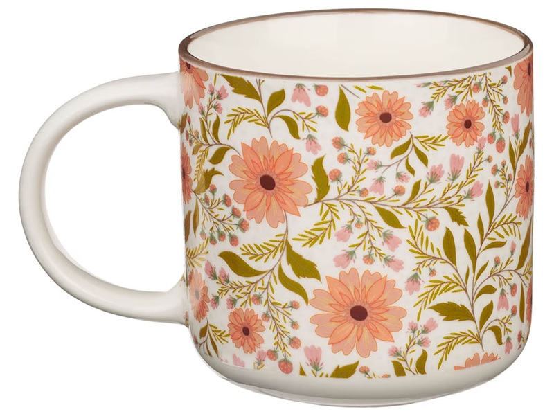 Mug Pink Floral Those Who Trust In The Lord Isa. 40:31