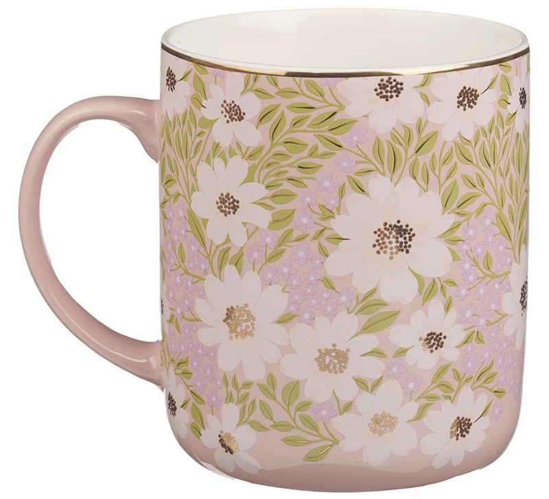 Mug Pink Floral The Lord Bless You and Keep You Num. 6:24
