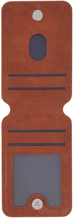 Phone Wallet Magnetic Leather Brown Stand Firm 1 Cor. 16:13