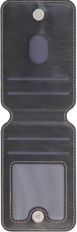 Phone Wallet Magnetic Leather Black Cross