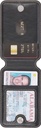 Phone Wallet Magnetic Leather Black Cross