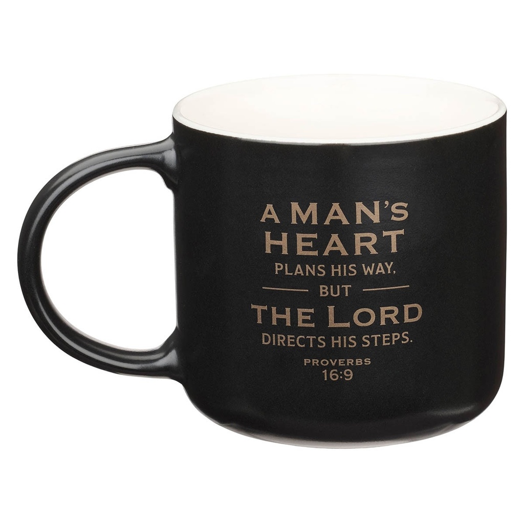 Mug Black A Man's Heart Plans His Way Prov. 16:9