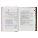NLT Spiritual Growth Bible Brown/Blush Pink Faux Leather