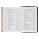 NLT Spiritual Growth Bible Brown/Blush Pink Faux Leather