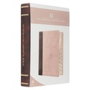 NLT Spiritual Growth Bible Brown/Blush Pink Faux Leather