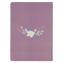NLT Spiritual Growth Bible Plum Floral Faux Leather