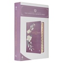 NLT Spiritual Growth Bible Plum Floral Faux Leather