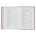 NLT Spiritual Growth Bible Plum Floral Faux Leather