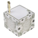 Note Block with Pen Set Joy and Peace Monochromatic Floral