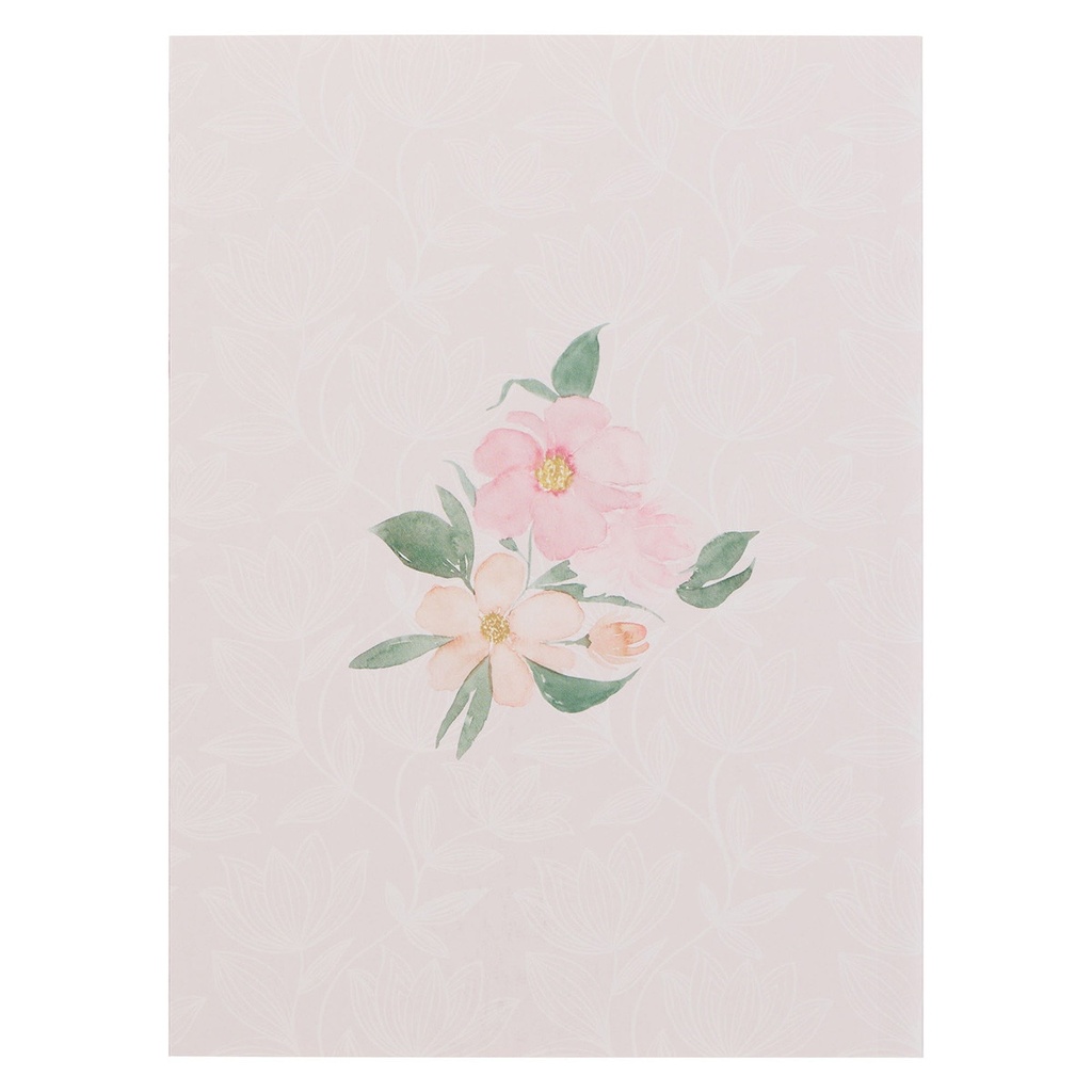 Notebook Be Still and Know Pink Floral Medium