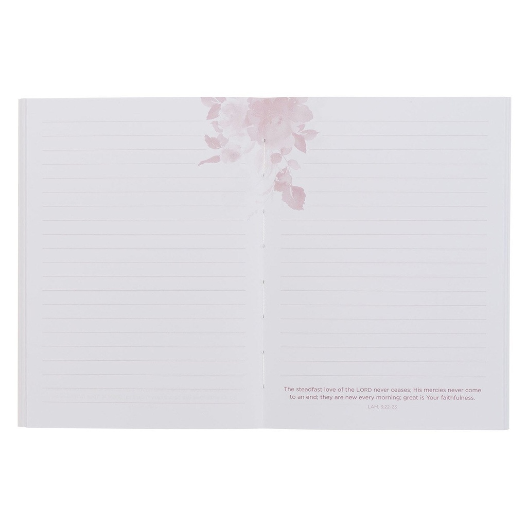 Notebook His Mercies Are New Every Morning Red Floral Medium