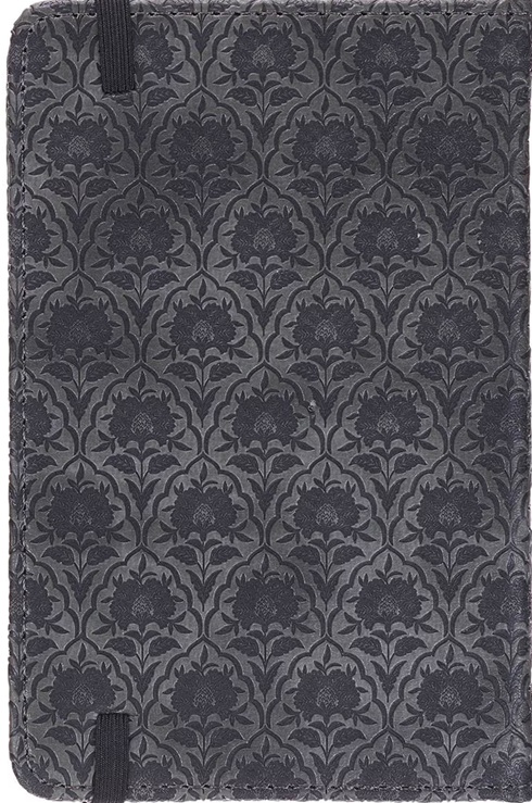 Notebook with Elastic Closure Faux Black and Grey I Know the Plans
