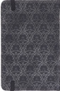 Notebook with Elastic Closure Faux Black and Grey I Know the Plans