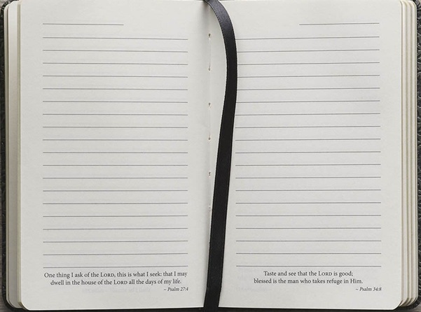 Notebook with Elastic Closure Faux Black and Grey I Know the Plans