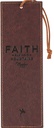 Pagemarker Faith Can Move Mountains Brown Faux Leather