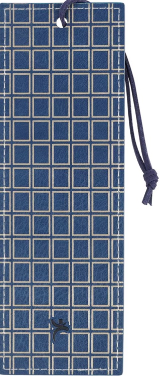 Pagemarker Plans Modern Blue Grid Faux Leather