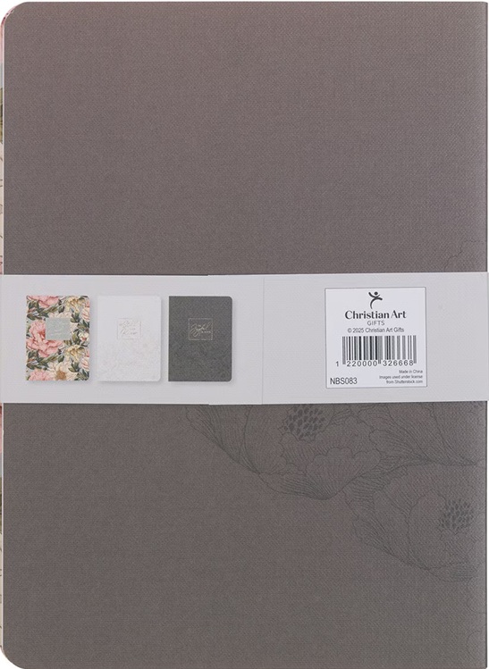 Notebook Set Strong and Courageous Pink Floral 3Pk