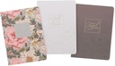 Notebook Set Strong and Courageous Pink Floral 3Pk