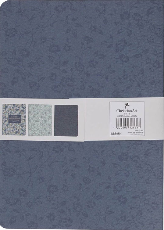 Notebook Set Morning Mercies Blue and Green Floral 3Pk